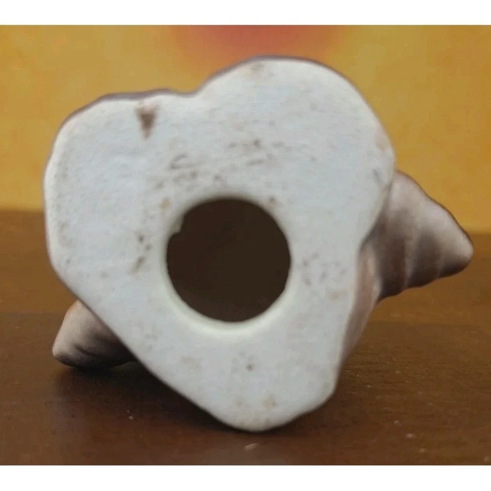 Owl‎ Mini Figurine 2-1/4 Brown Glass Eyes US Pottery Ceramic
